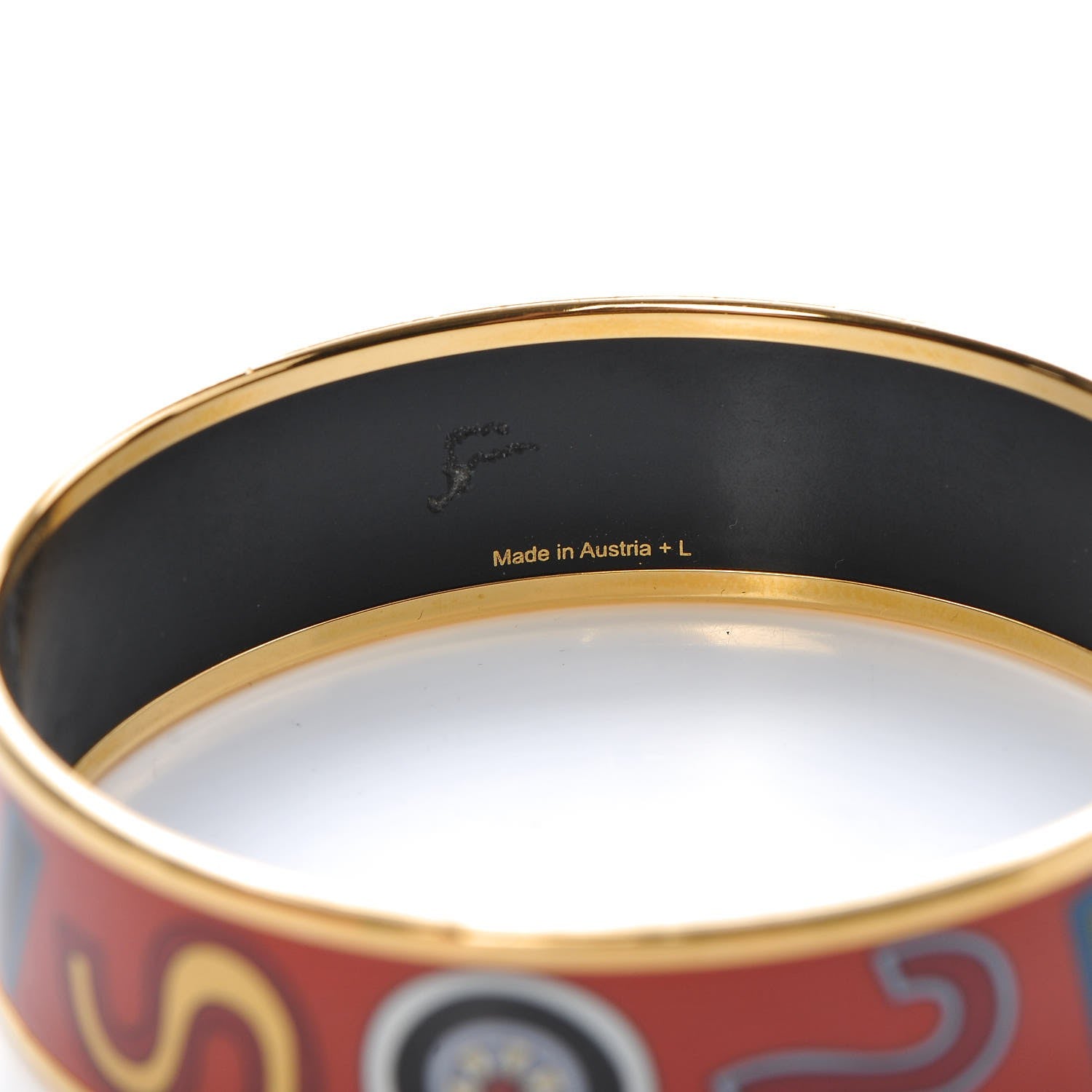 Hermes Enamel Printed Wide Tohu Bohu Bracelet 65 5 of 6