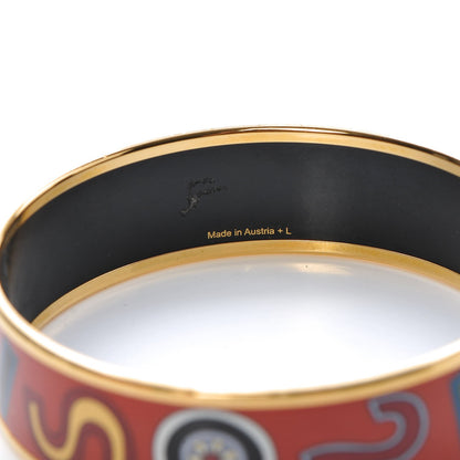 Hermes Enamel Printed Wide Tohu Bohu Bracelet 65 5 of 6