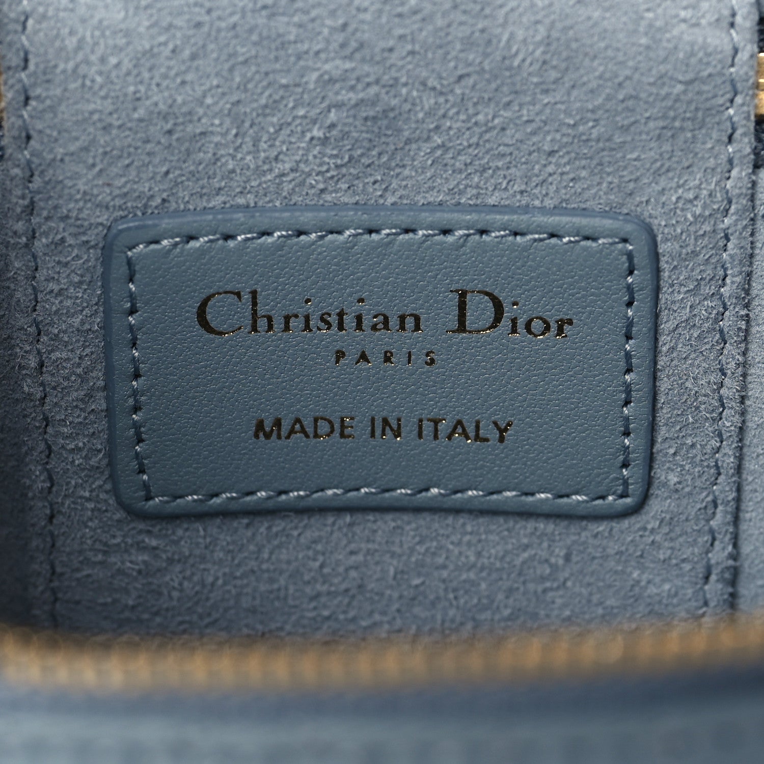 Christian Dior Lambskin Cannage Micro Lady Dior Vanity Case Cloud Blue 6 of 10