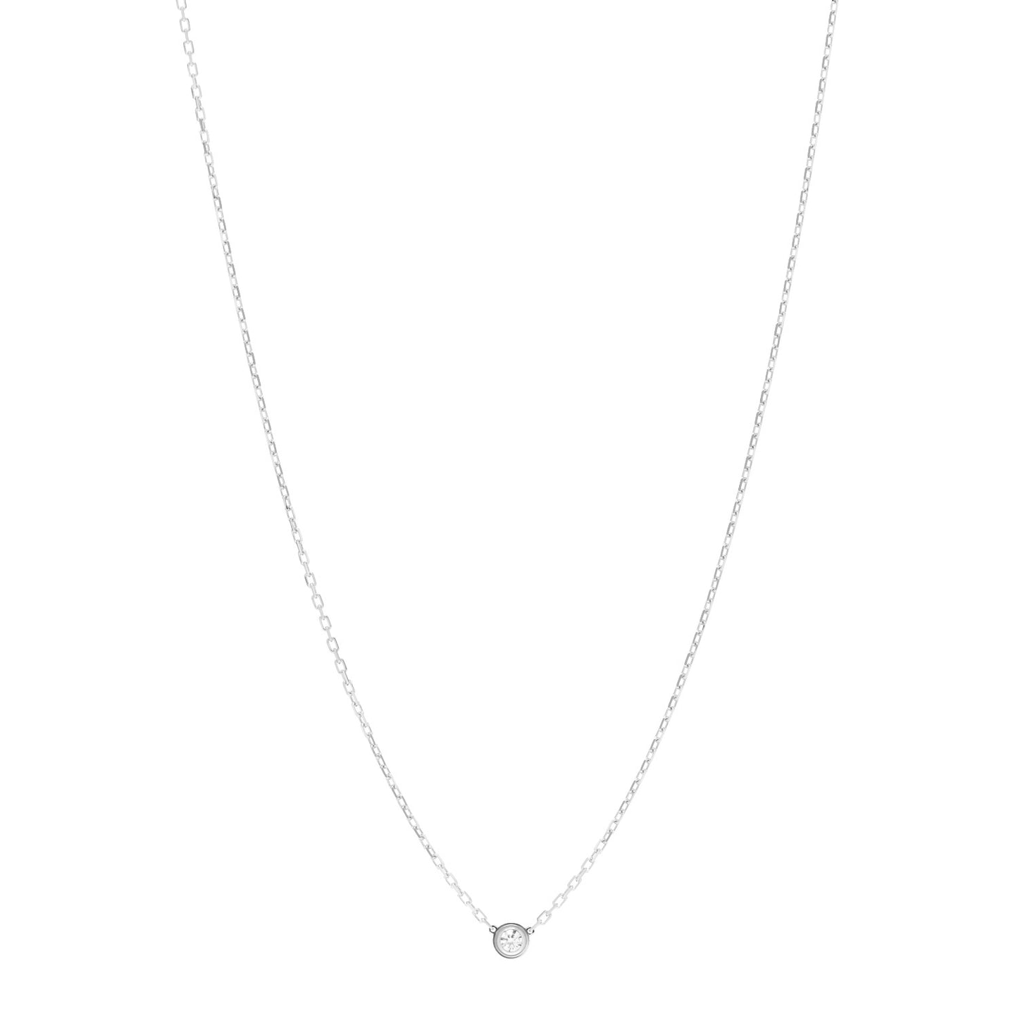 18K White Gold Diamond SM D'Amour Pendant Necklace