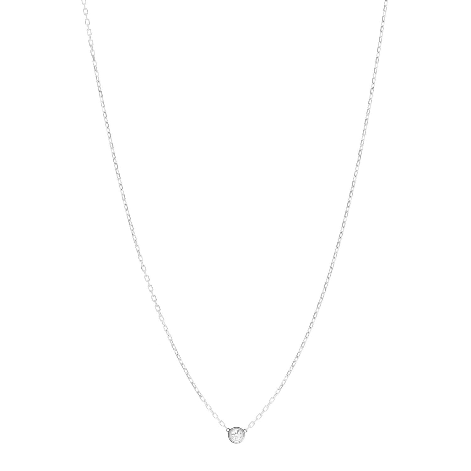 Cartier 18K White Gold Diamond SM D'Amour Pendant Necklace 1 of 4