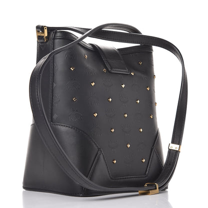 MCM Coated Canvas Mini Claudia Studs Crossbody Bag Black 3 of 6