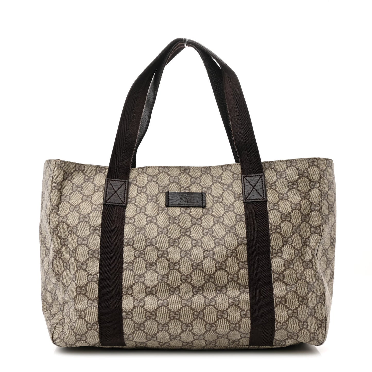 GG Plus Monogram Medium Tote Dark Brown