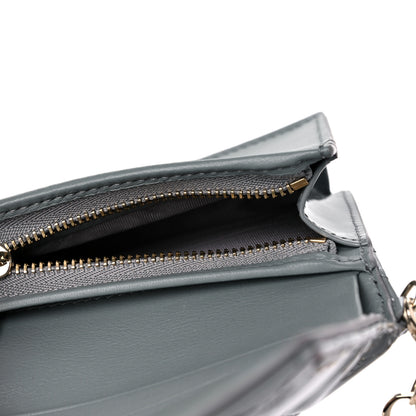 Christian Dior Patent Cannage Mini Lady Dior Wallet Grey 6 of 12