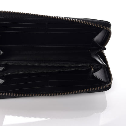 Gucci Calfskin Matelasse Pearly GG Marmont Zip Around Wallet Black 5 of 10