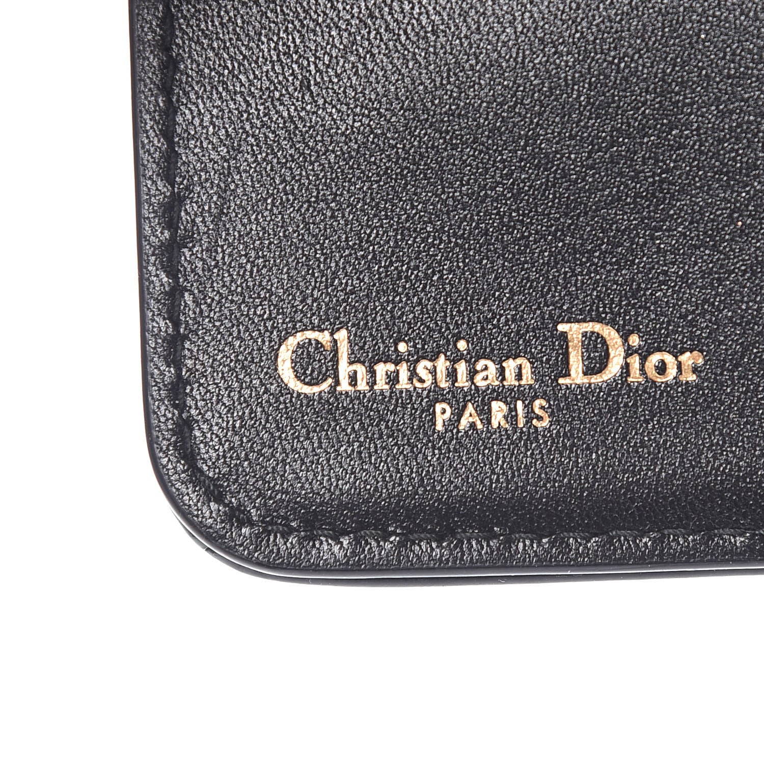 Christian Dior Patent Studded Diorama Small Wallet Black 9 of 11