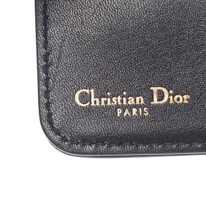Christian Dior Patent Studded Diorama Small Wallet Black 9 of 11