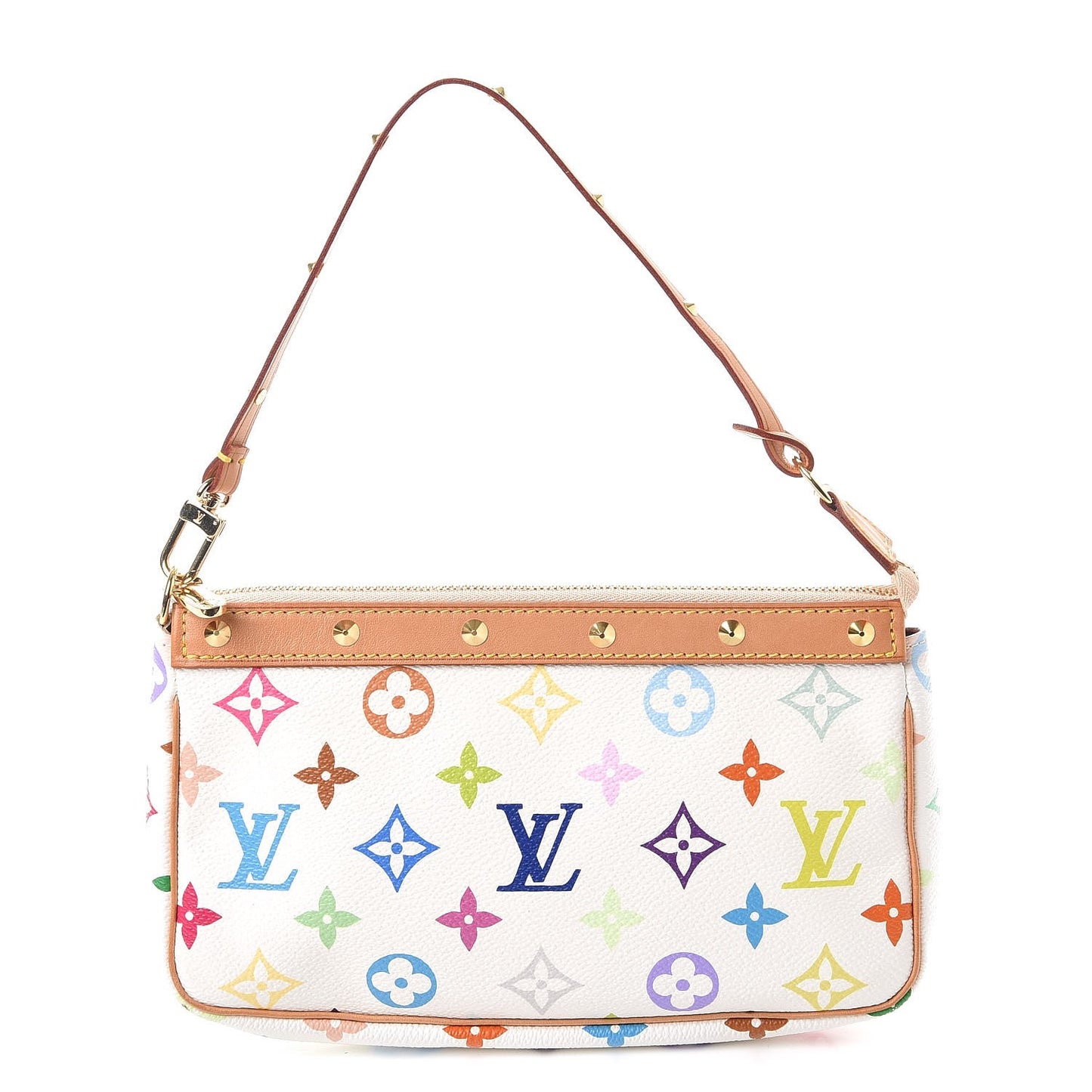 Monogram Multicolor Pochette Accessories White