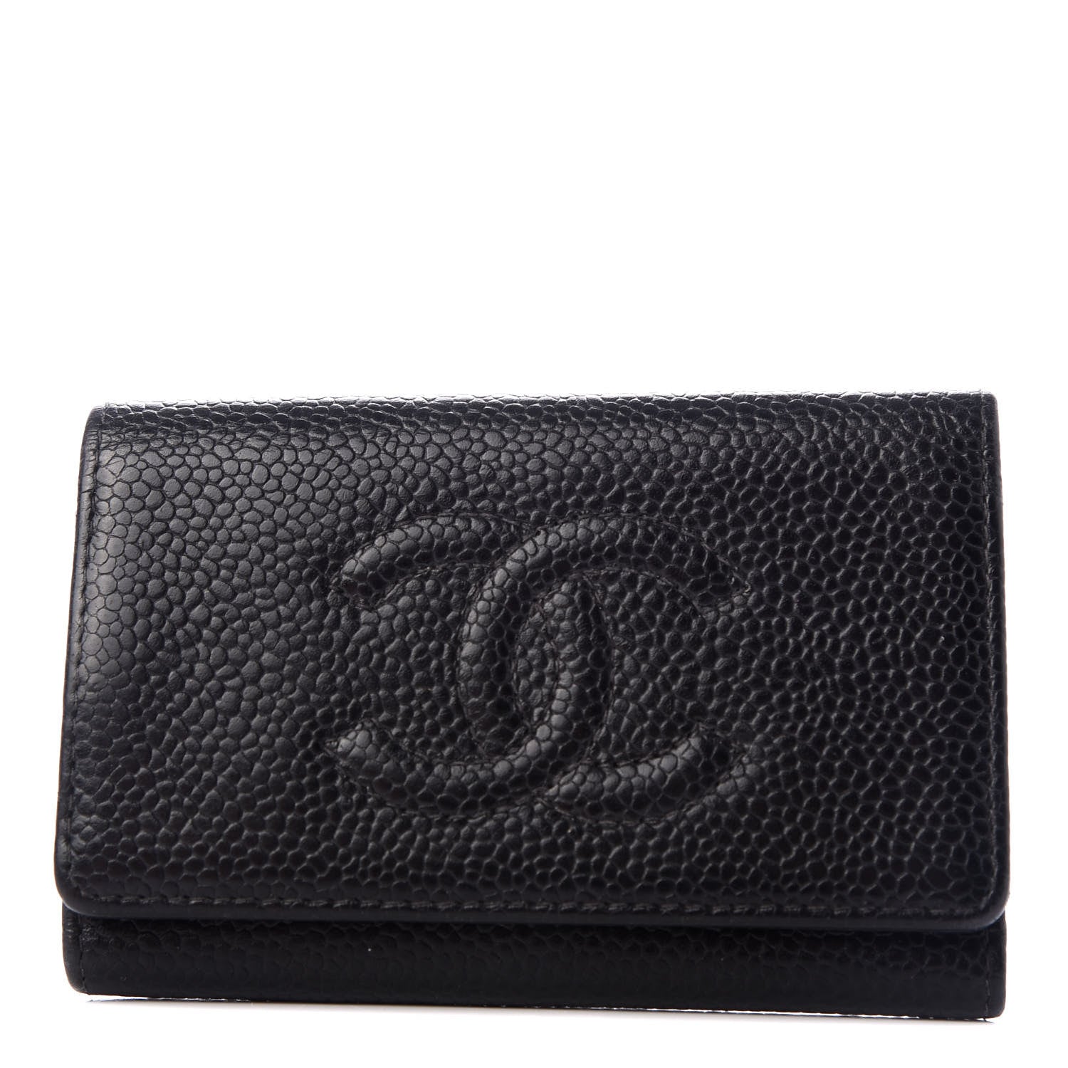 Chanel Caviar Timeless CC 6 Key Holder Case Black 1 of 8