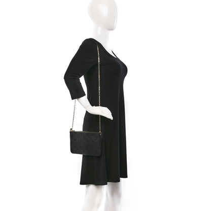 Louis Vuitton Empreinte Double Zip Pochette Black 2 of 9