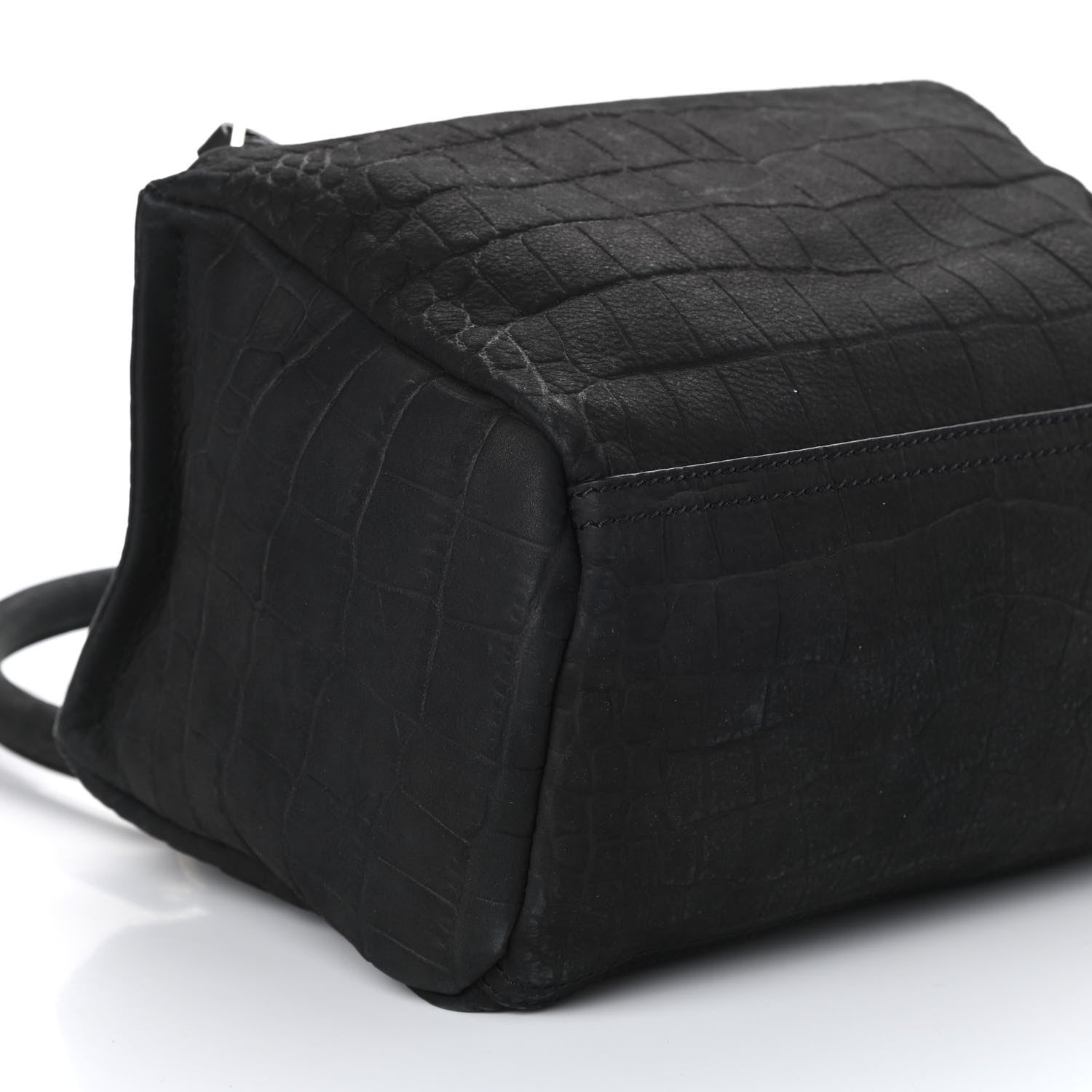 Givenchy Nubuck Crocodile Embossed Small Pandora Black 8 of 9
