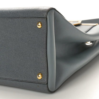 Fendi Vitello Elite Regular 2Jours Tote Gray 8 of 8