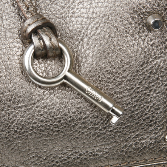 Chloe Leather Medium Paddington Satchel Metallic 8 of 12