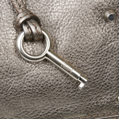 Chloe Leather Medium Paddington Satchel Metallic 8 of 12