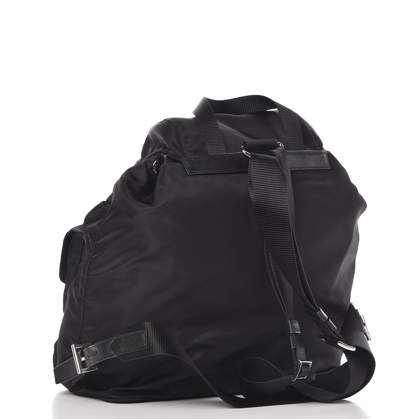 Tessuto Nylon Saffiano Medium Backpack Black