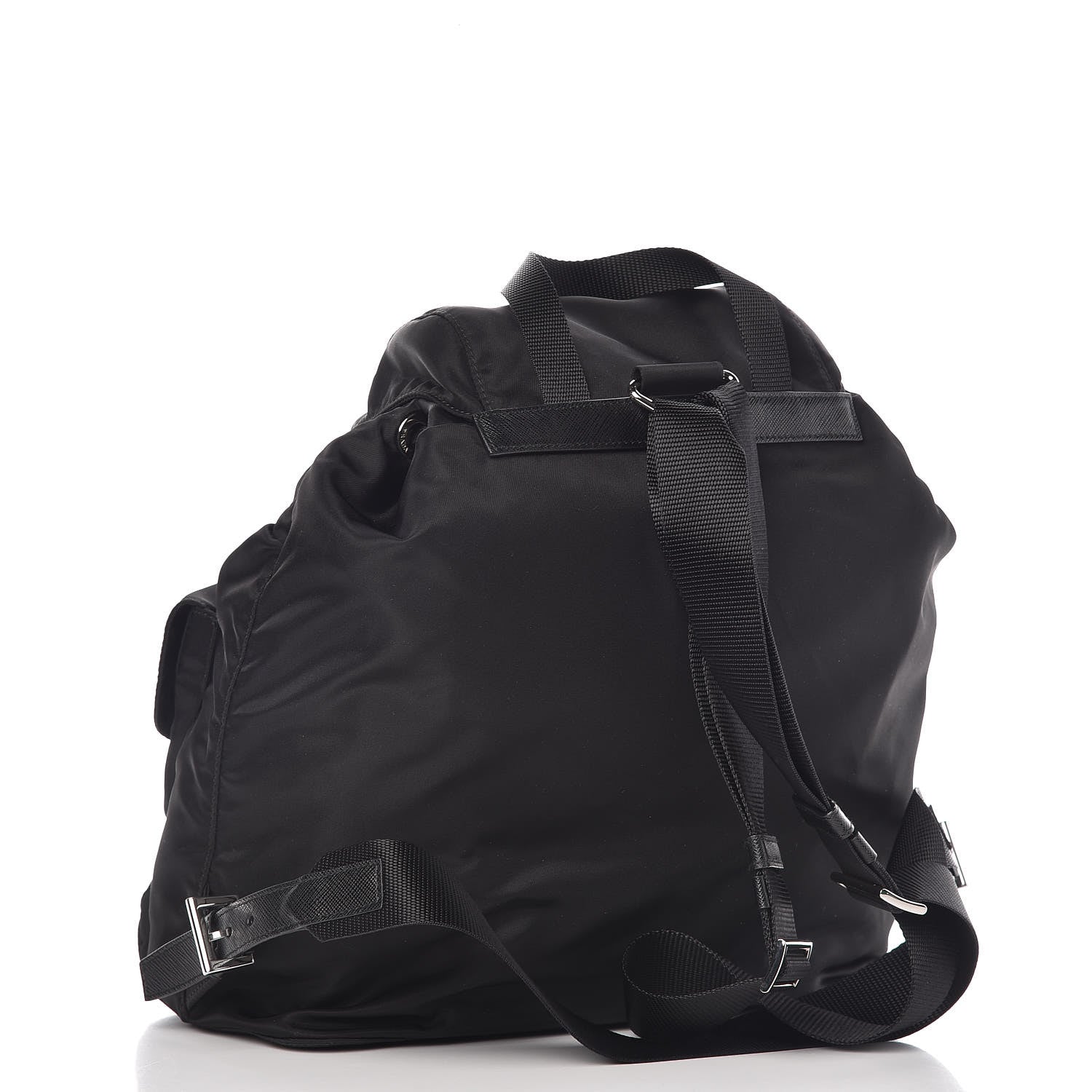 Prada Tessuto Nylon Saffiano Medium Backpack Black 3 of 10