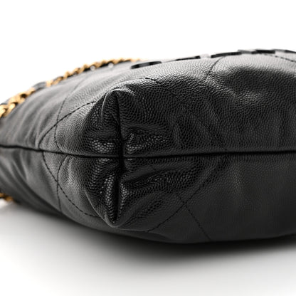 Chanel Shiny Caviar Quilted Monochrome Mini Chanel 22 Black 9 of 11