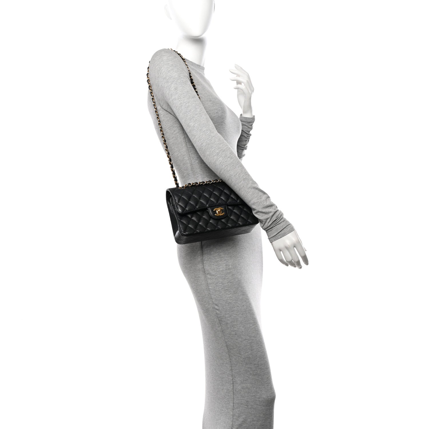 Chanel Caviar Quilted Small Double Flap Black 2 of 12