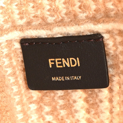 Fendi Cashmere Knit FF Large Shopper Tote Cammello 6 of 9
