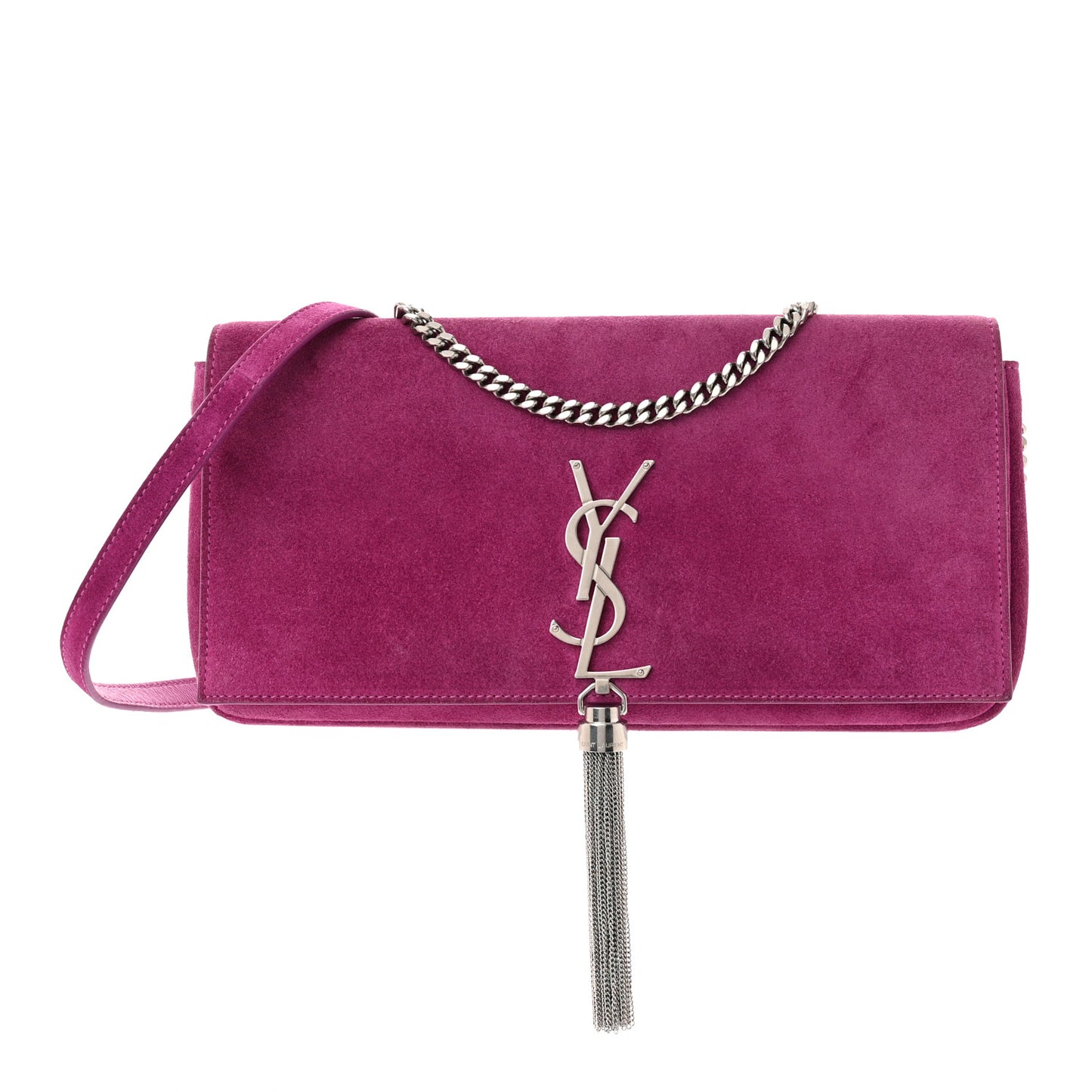 Suede Monogram Tassel Kate 99 Electric Fuxia