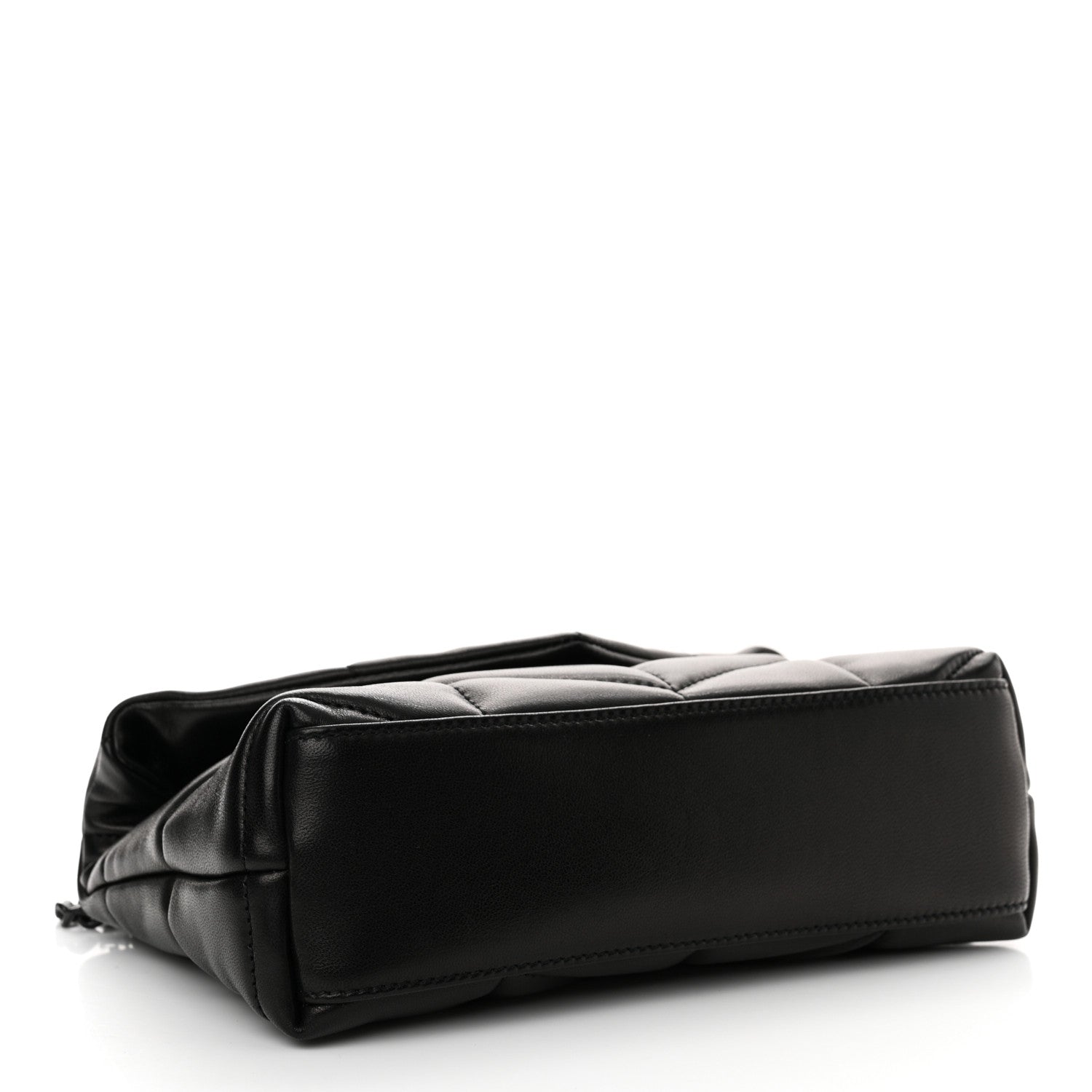 Saint Laurent Lambskin Quilted Toy Loulou Puffer Monogram Monochrome Chain Satchel Black 4 of 10