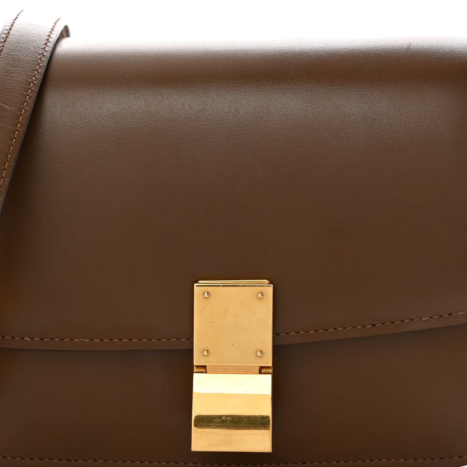 Celine Smooth Calfskin Small Classic Box Flap Bag Camel 8 of 10