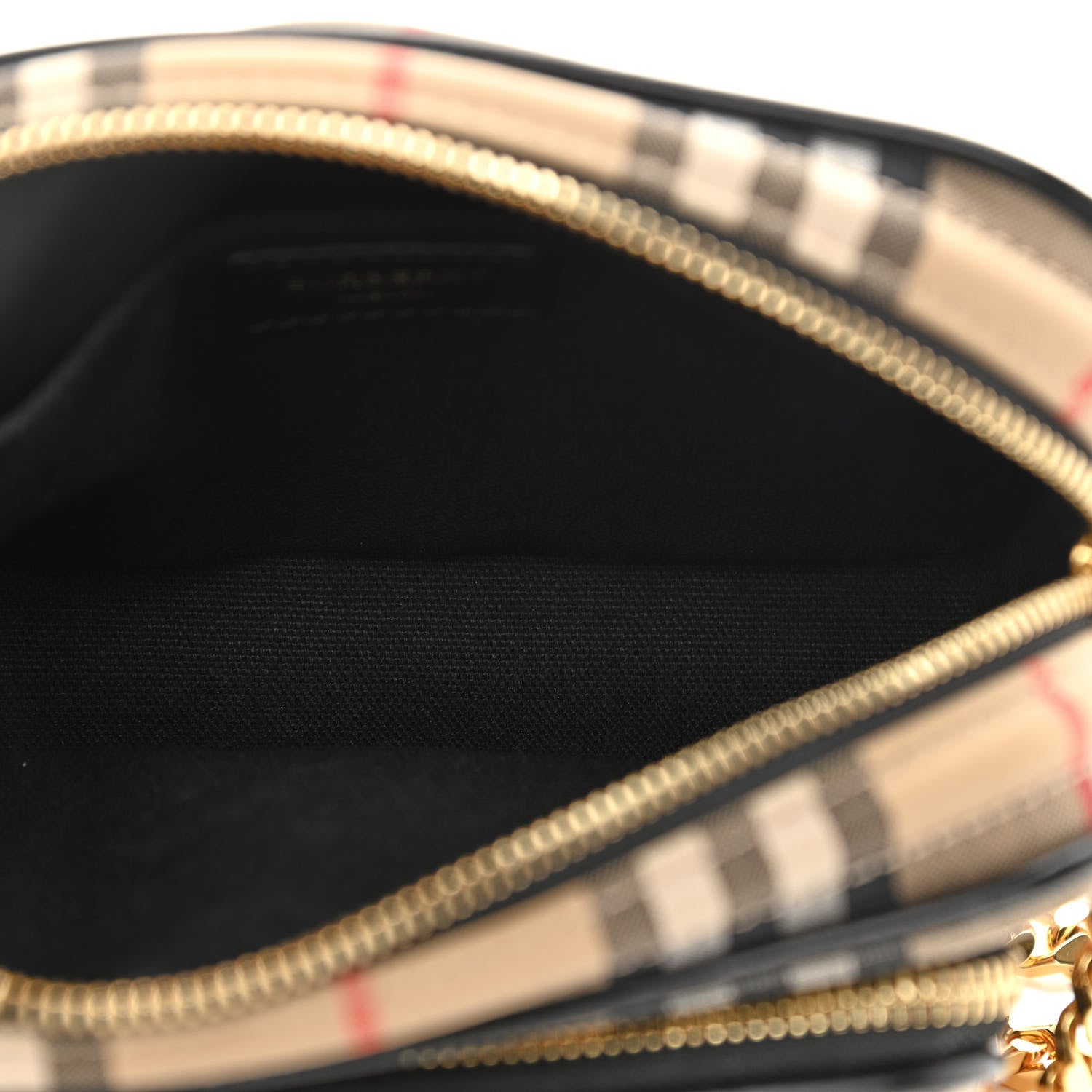 Burberry Calfskin Vintage Check Camera Bag Archive Beige 5 of 12