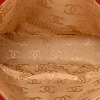 Chanel Calfskin CC Stitched Tote Red 6 of 20