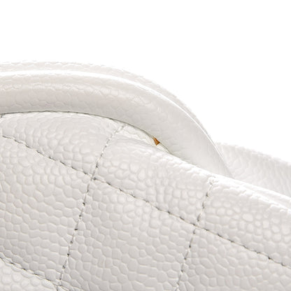 Chanel Caviar Quilted Timeless Clutch White 9 of 10