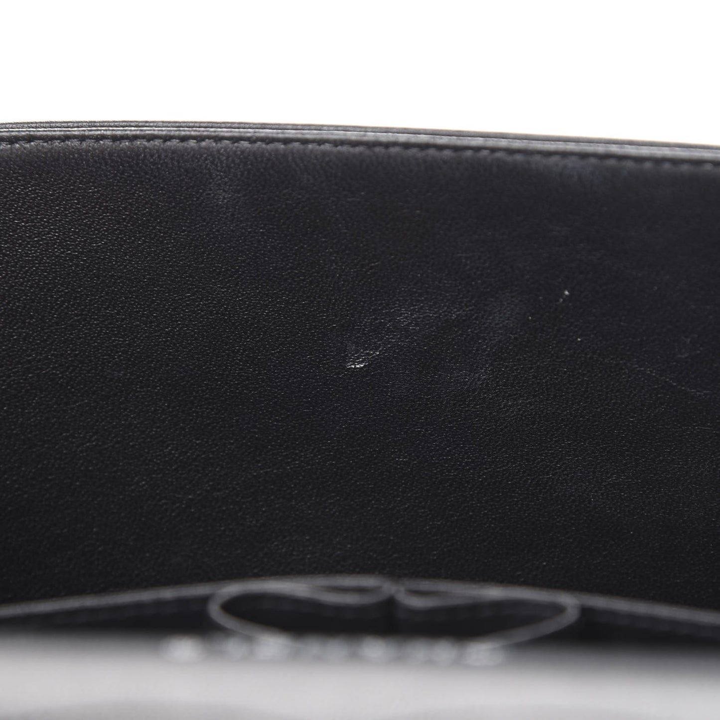 Patent Quilted Jumbo Double Flap Black