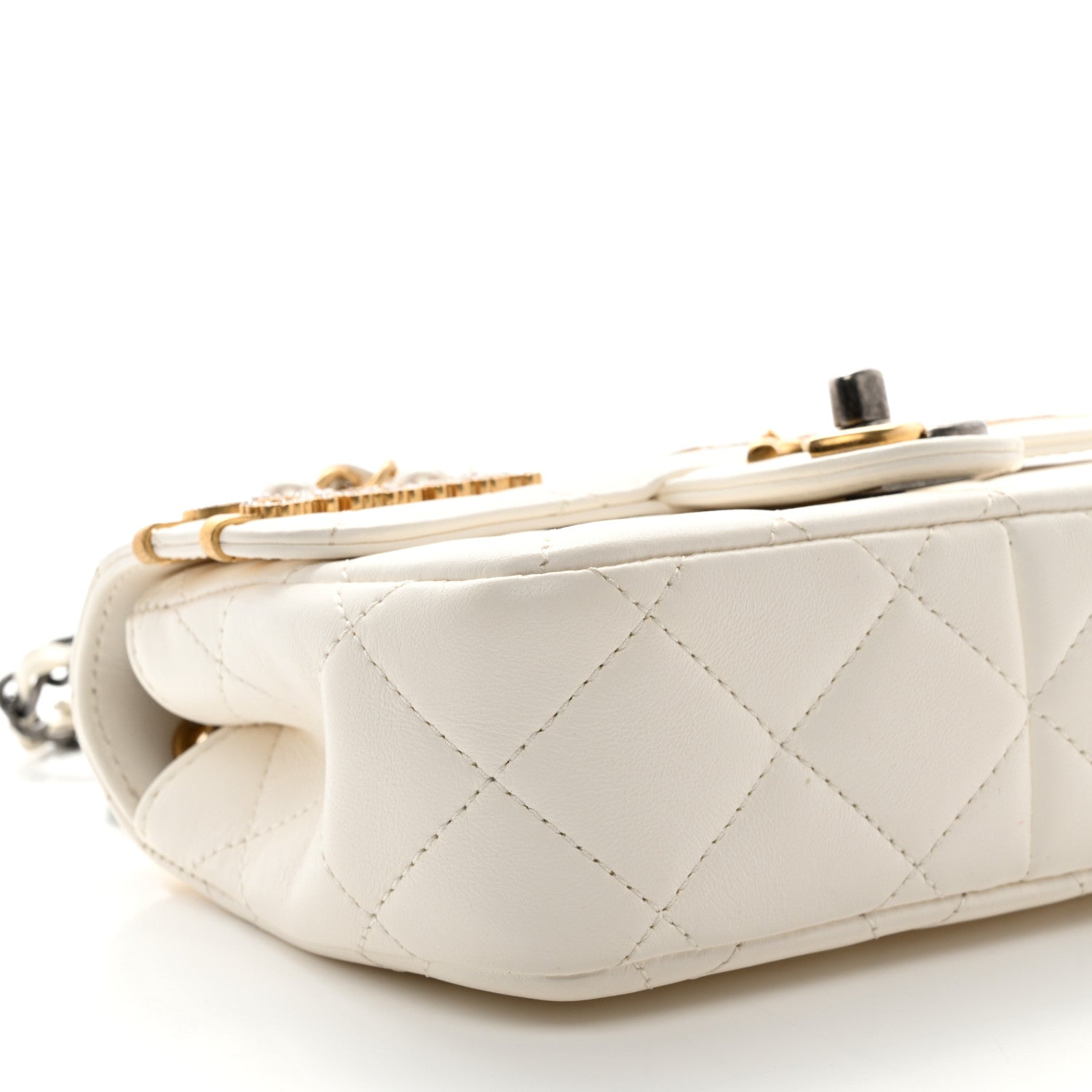 Chanel Lambskin Quilted Mini Coco Clips Flap White 9 of 11