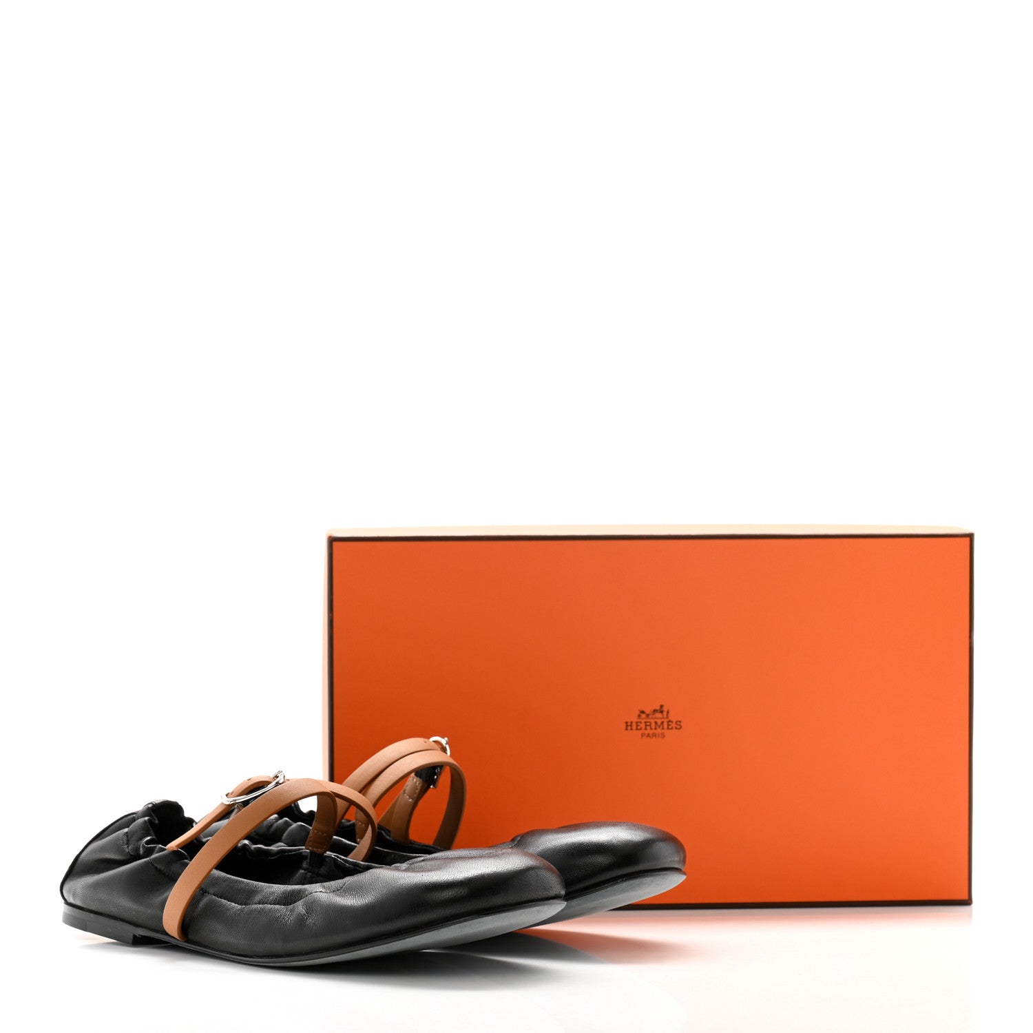 Hermes Nappa Jolly Ballet Flats 36 Black Naturel 8 of 8