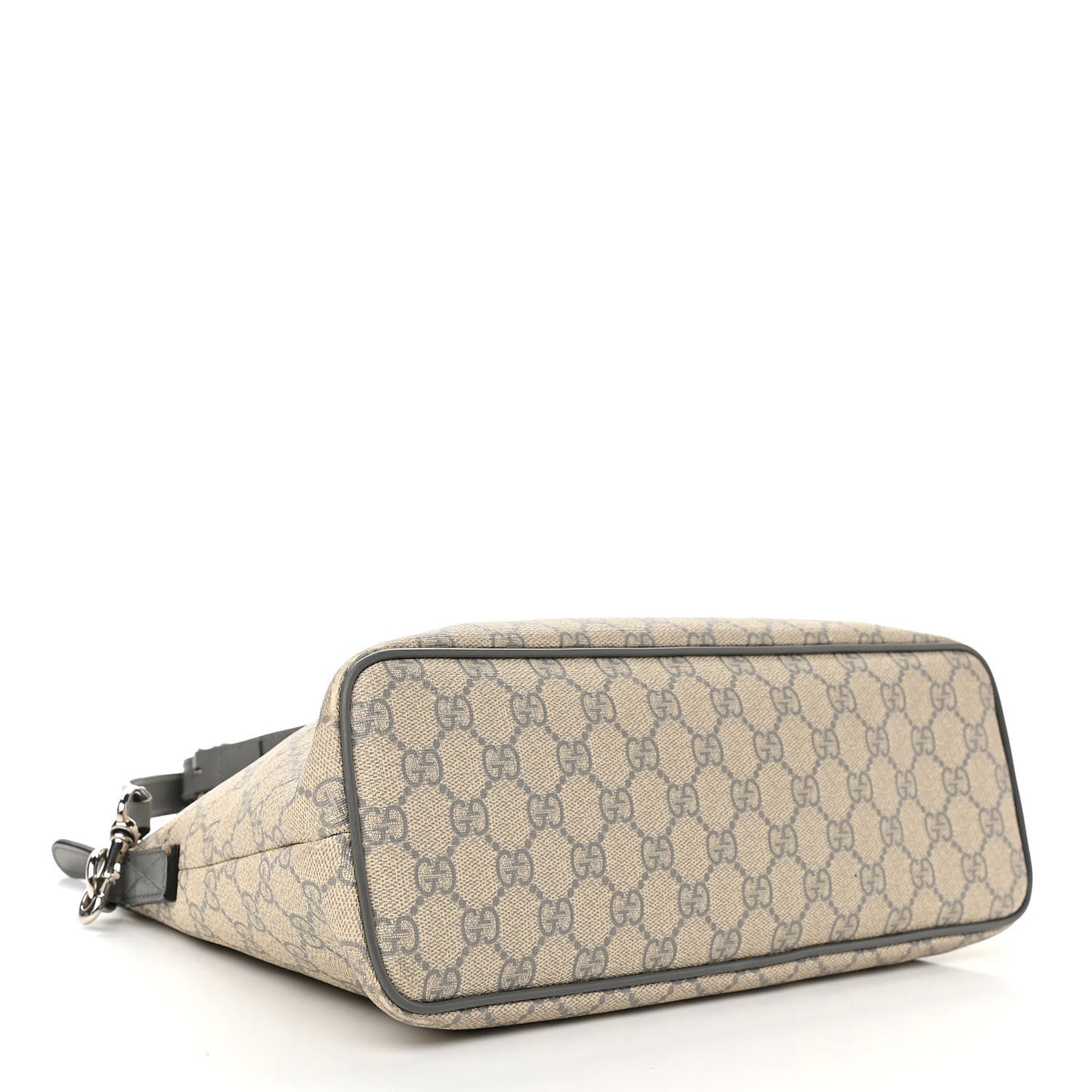 GG Supreme Monogram Small Zippered Tote Ecru Grigio
