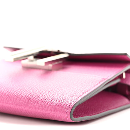Hermes Chevre Mysore Enamel Mini Cinhetic Wallet  Rose Pourpre 10 of 11