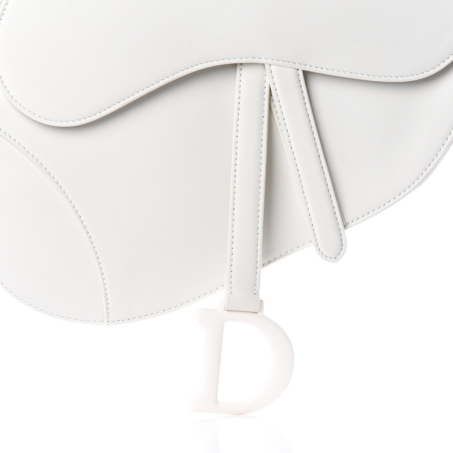 Christian Dior Ultra Matte Calfskin Saddle Bag Off White 10 of 13