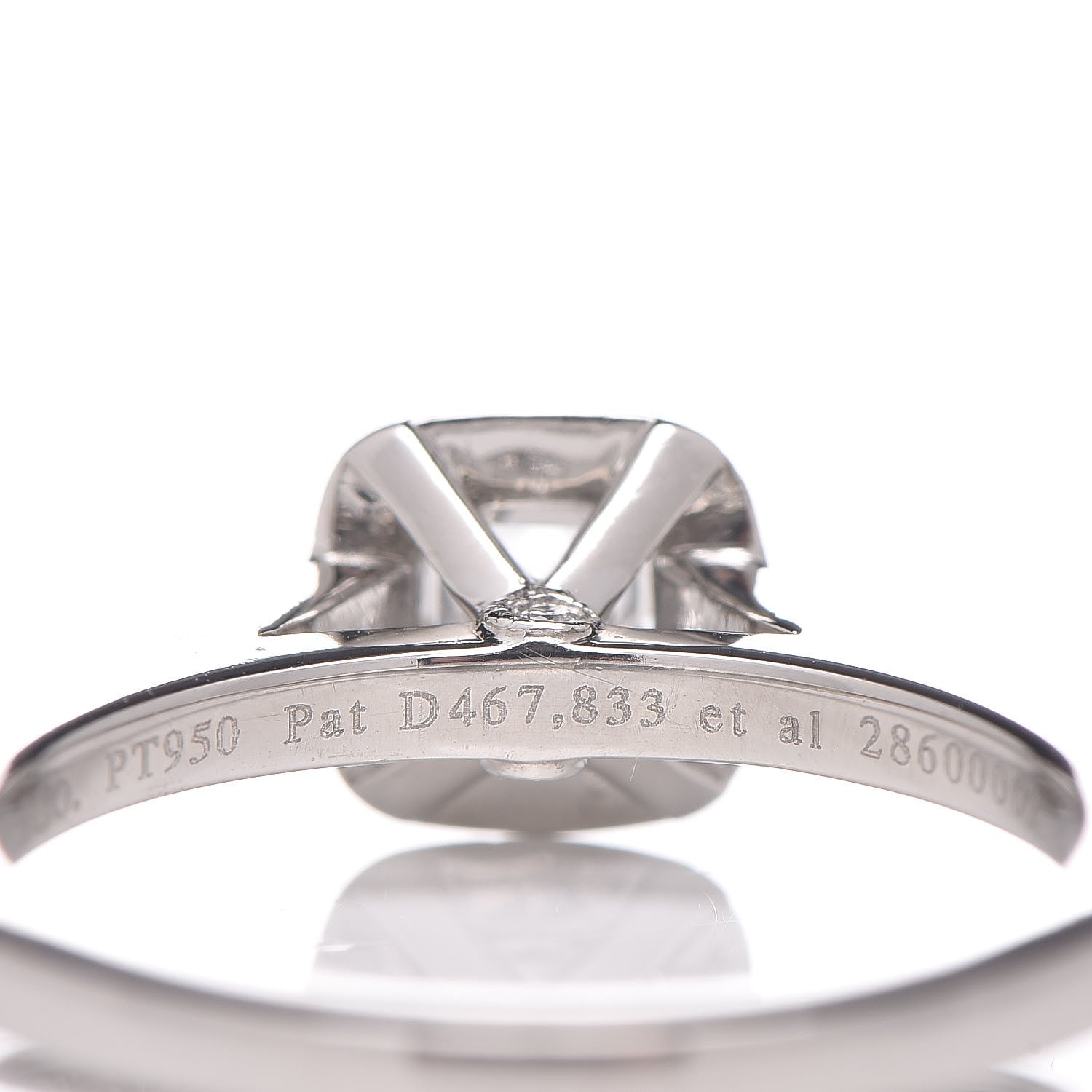 Tiffany Platinum Diamond .41ct. Legacy Ring 51 5.75 6 of 9