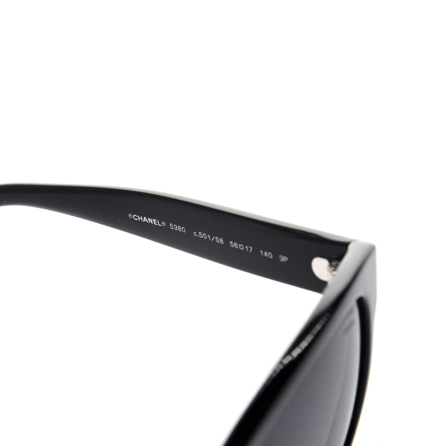 Acetate Square CC Sunglasses 5380 Black
