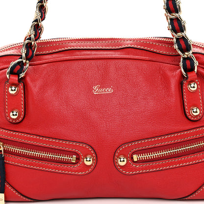 Gucci Goatskin Small Capri Bowler Red 8 of 11