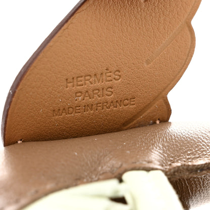 Hermes Milo Lambskin Grigri Rodeo Pegase Horse Bag Charm PM Etoupe Vert Fizz Biscuit 4 of 4