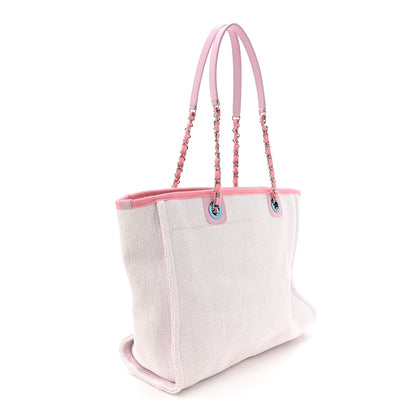 Chanel Canvas Small Deauville Tote Light Pink 3 of 10