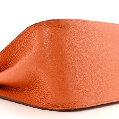 Hermes Taurillon Clemence Jypsiere 28 Orange 9 of 16