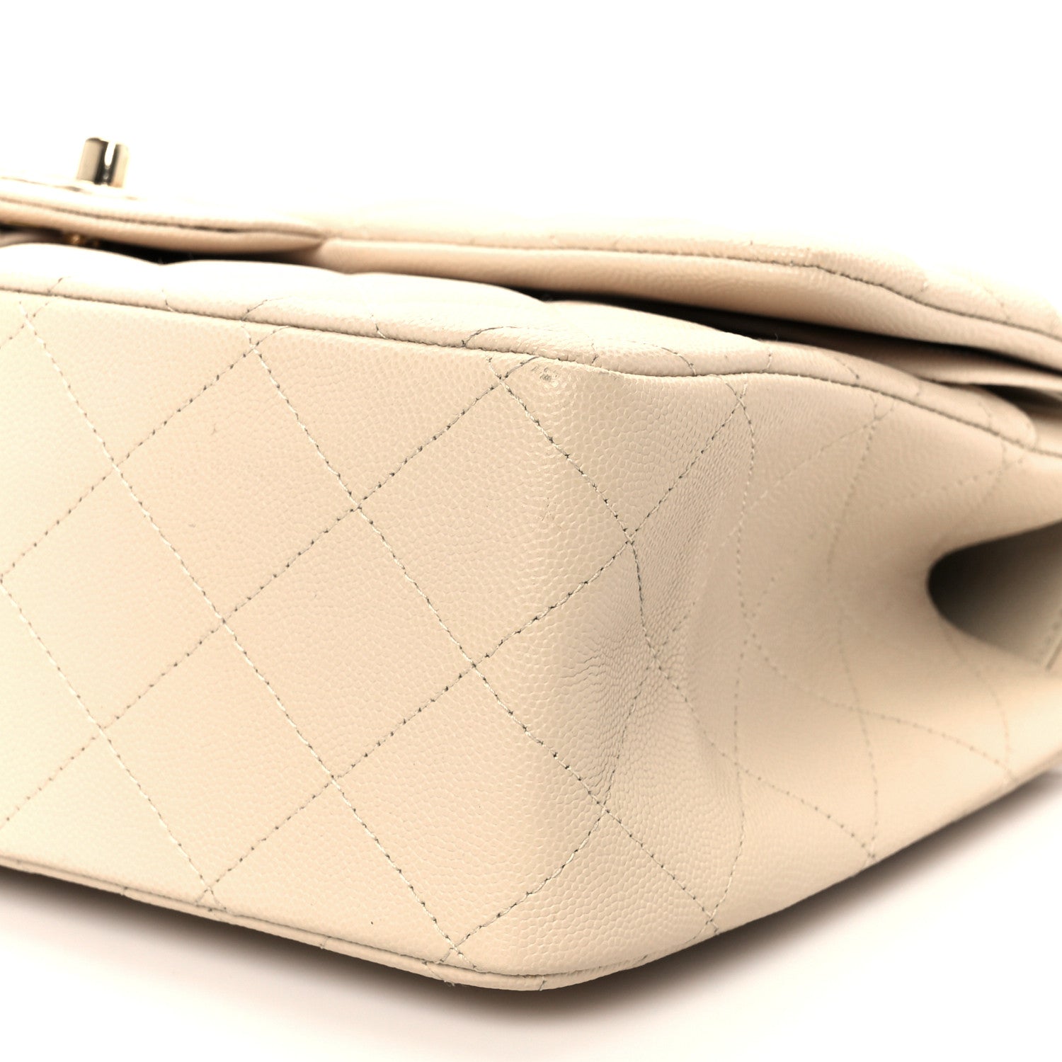 Chanel Caviar Quilted Jumbo Double Flap Light Beige 11 of 11