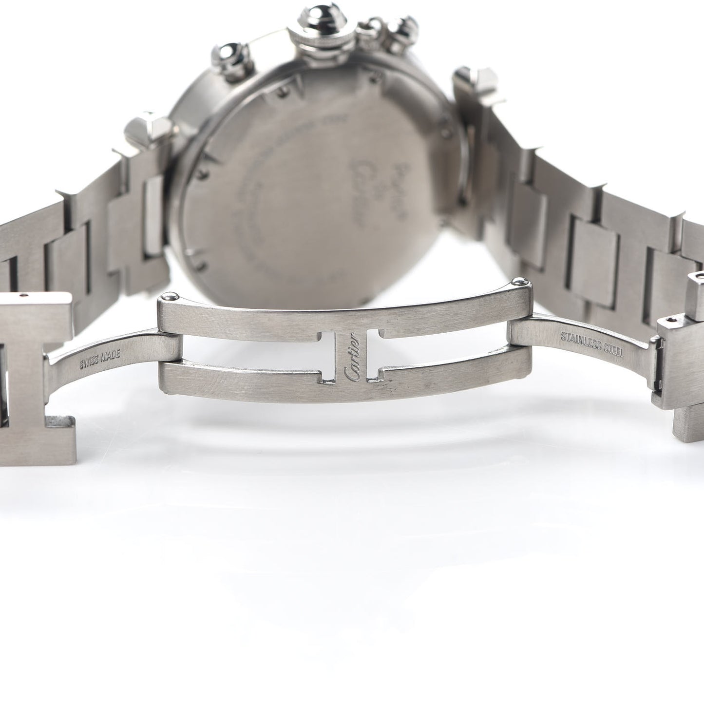 Stainless Steel 35mm Pasha C Chronograph Automatic Watch Black