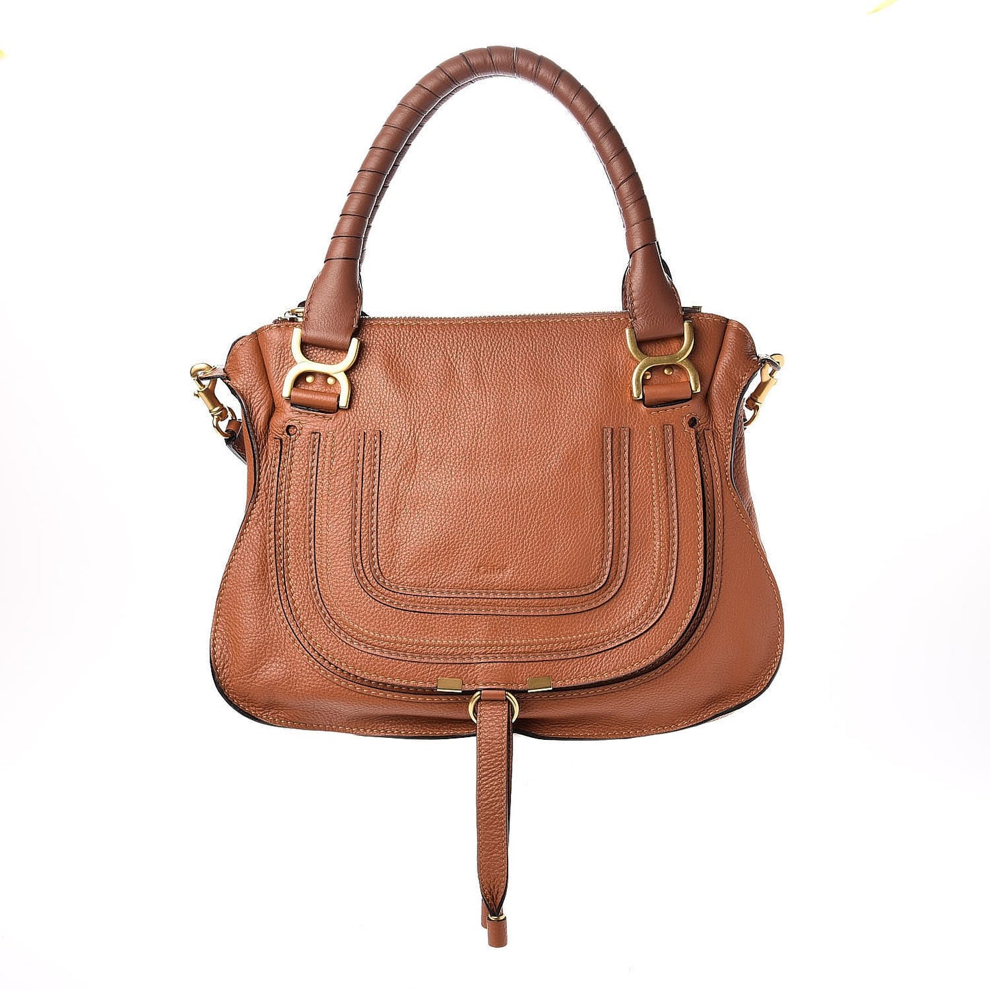 Calfskin Medium Marcie Satchel Tan