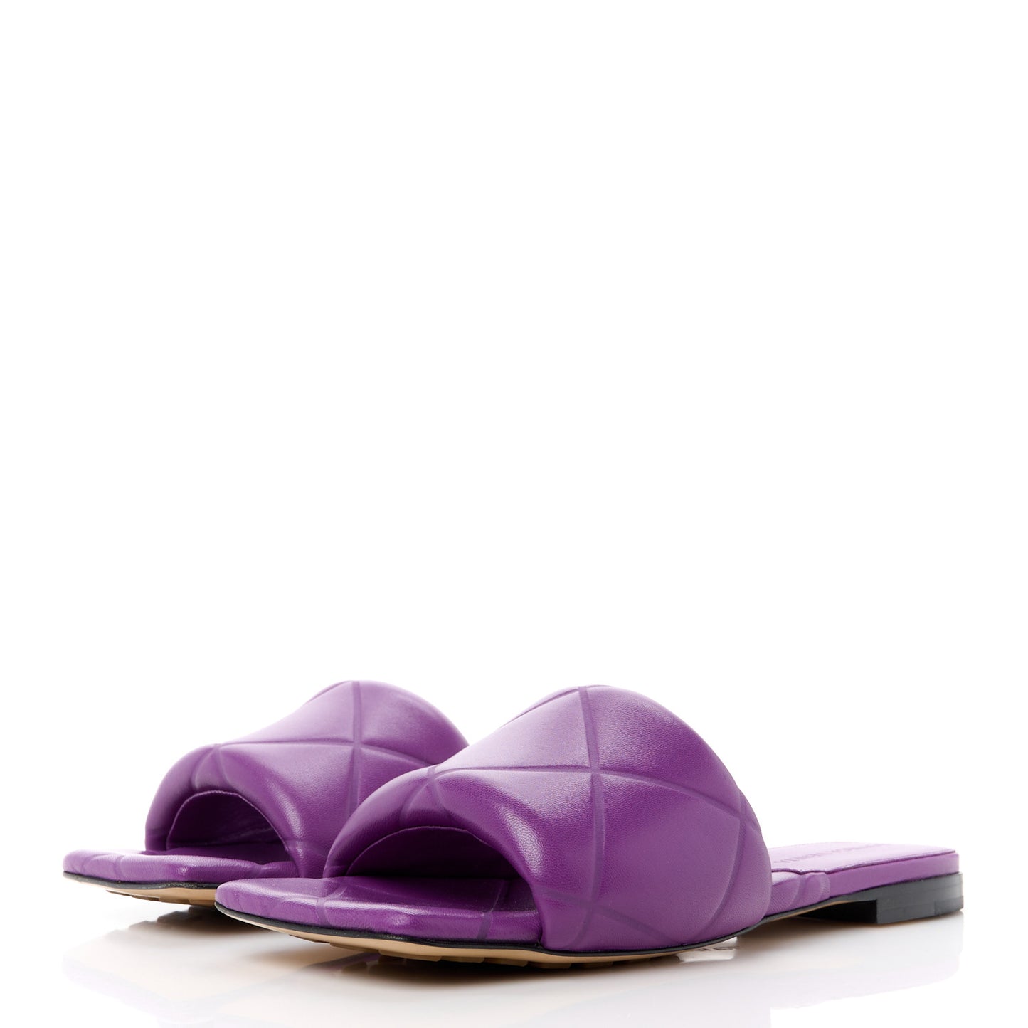 Nappa Quilted Rubber Lido Flat Sandals 36.5 Gumdrop