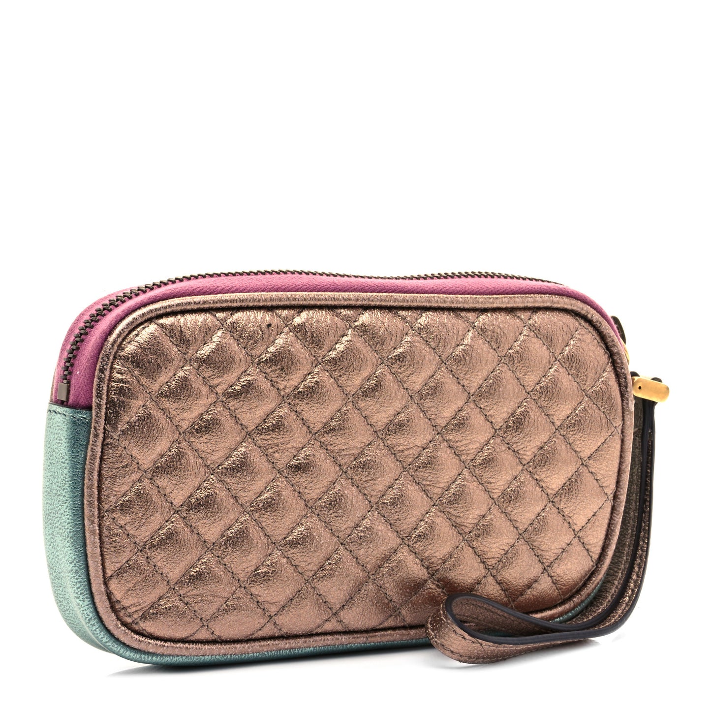 Laminated Nappa Trapuntata Zumi iPhone Case Rosa Lago Rame