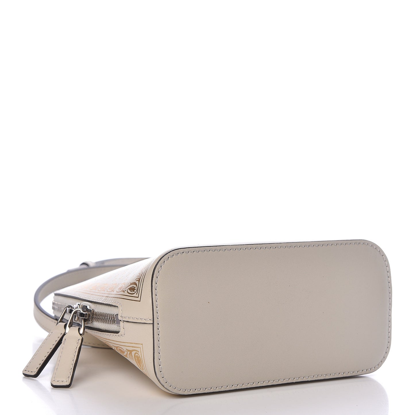 X SEGA Calfskin GUCCY Stars Mini Dome Shoulder Bag Mystic White Gold