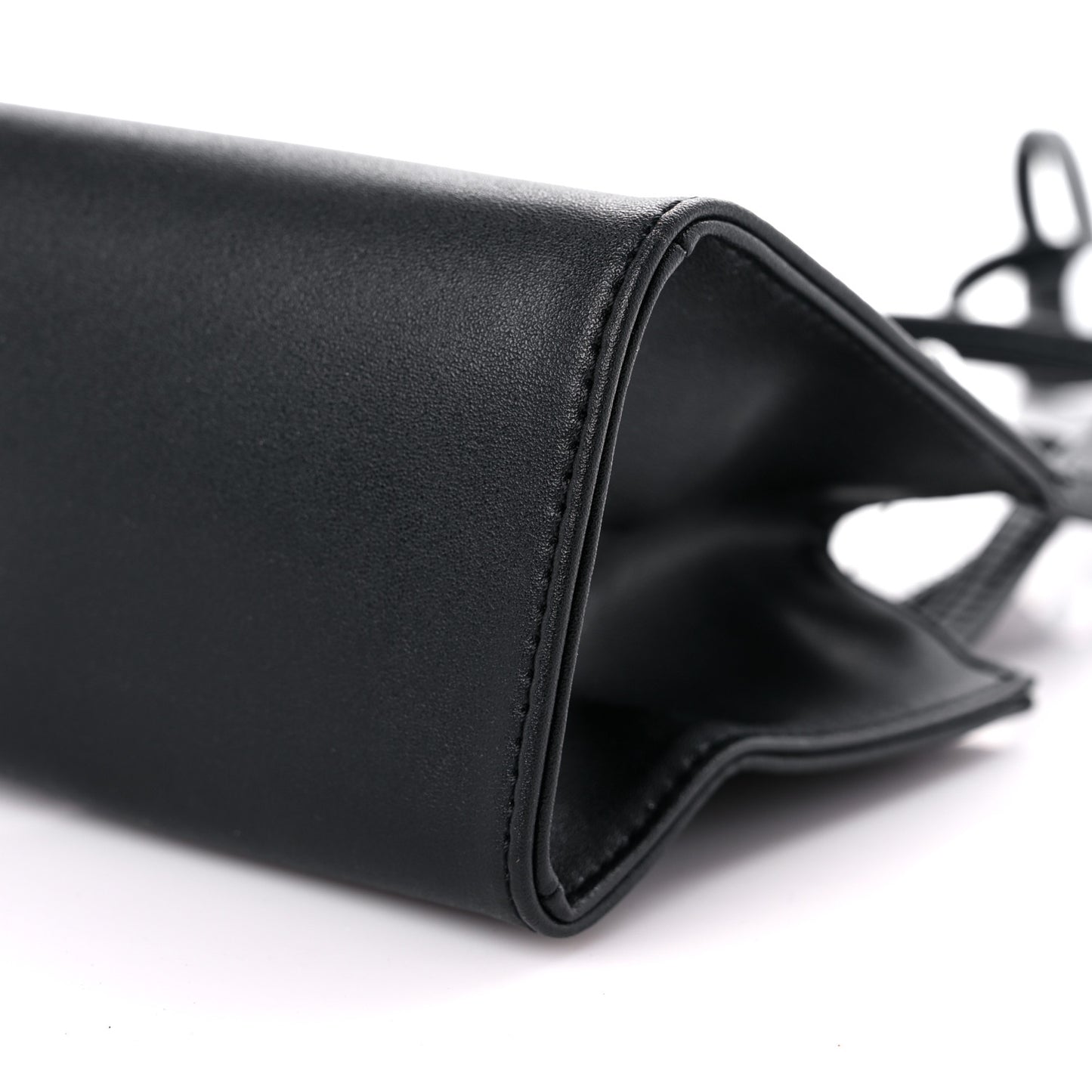 Vegan Leather Small Shopping Bag Black