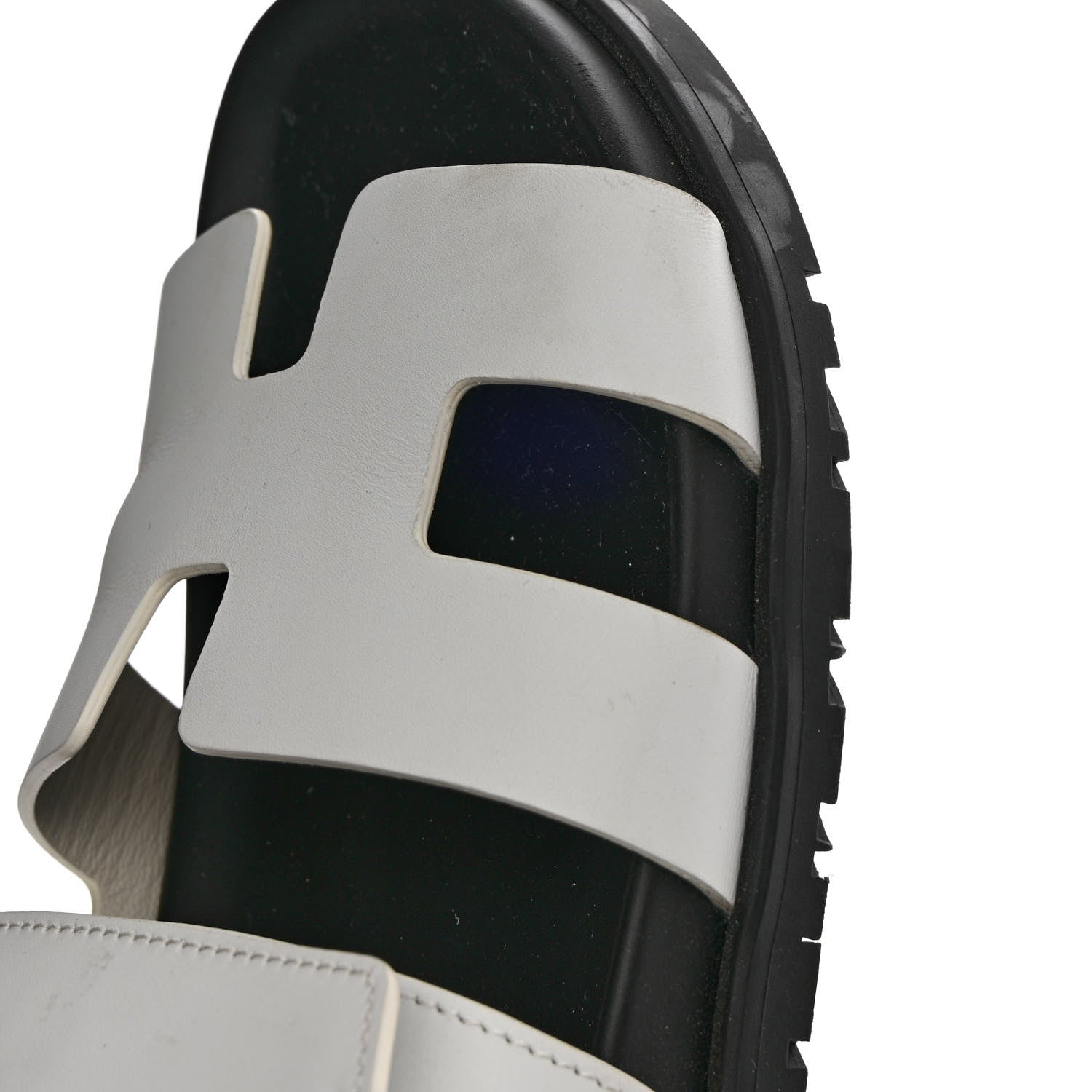 Hermes Calfskin Womens Chypre Sandals 38 White 13 of 14