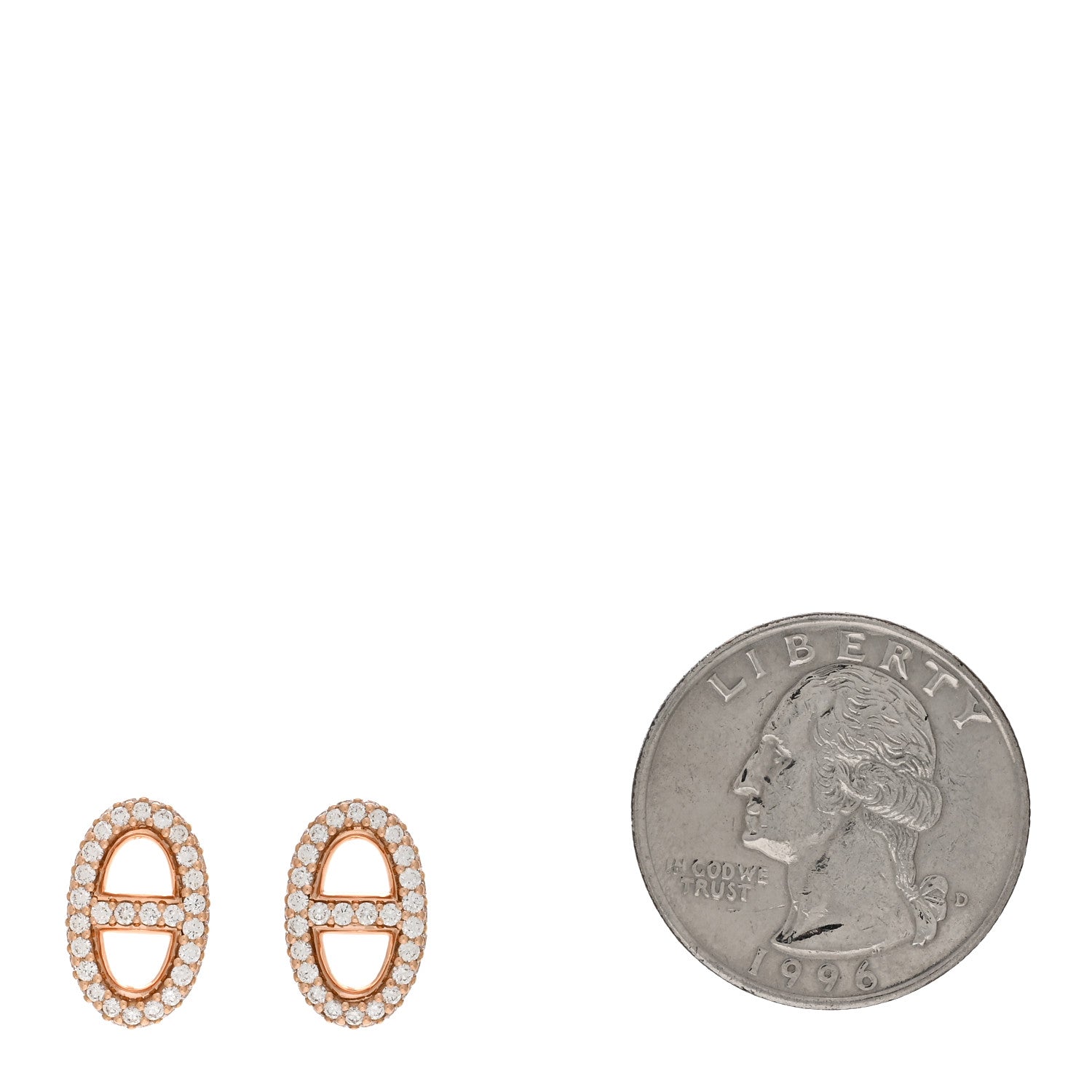 Hermes 18K Rose Gold Diamond New Farandole Earrings 2 of 5